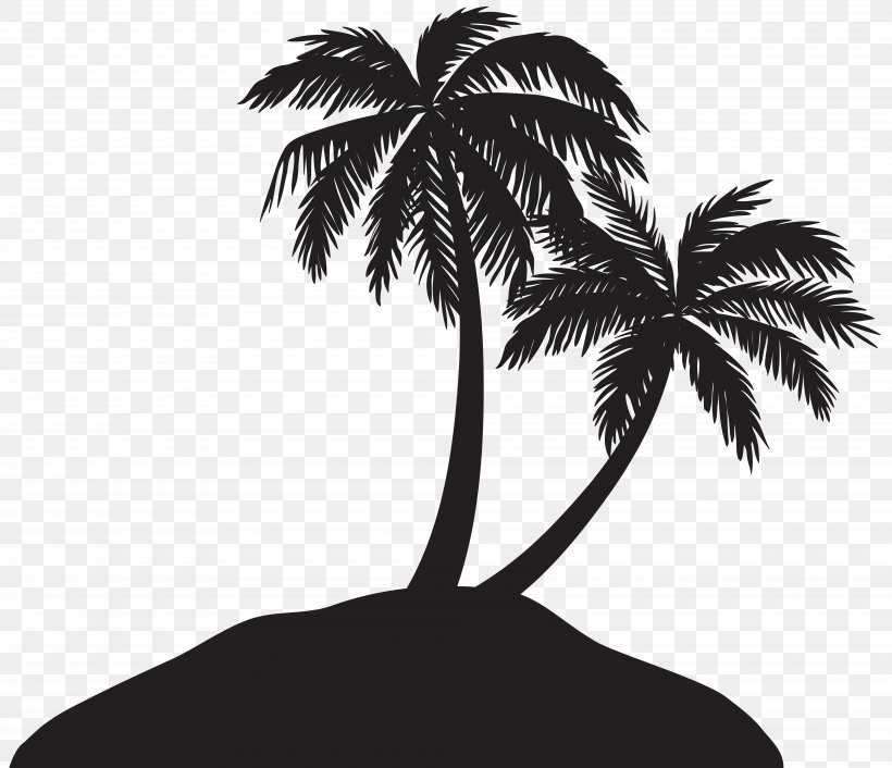 Silhouette Arecaceae Clip Art, PNG, 8000x6896px, Silhouette, Areca Palm, Arecaceae, Arecales, Art Download Free