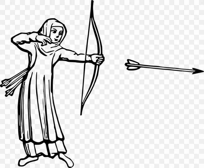 Archery Drawing Hunting Clip Art, PNG, 871x720px, Archery, Area, Arm, Art, Artwork Download Free
