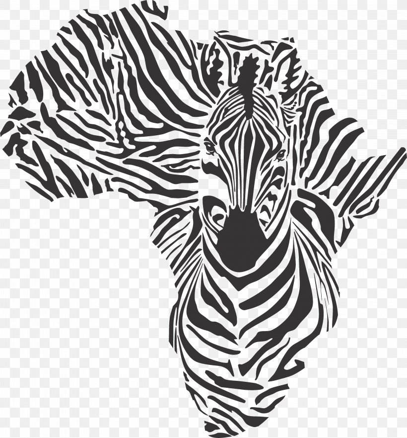 Africa Zebra Map, PNG, 4394x4726px, Africa, Big Cats, Black And White, Carnivoran, Fauna Of Africa Download Free