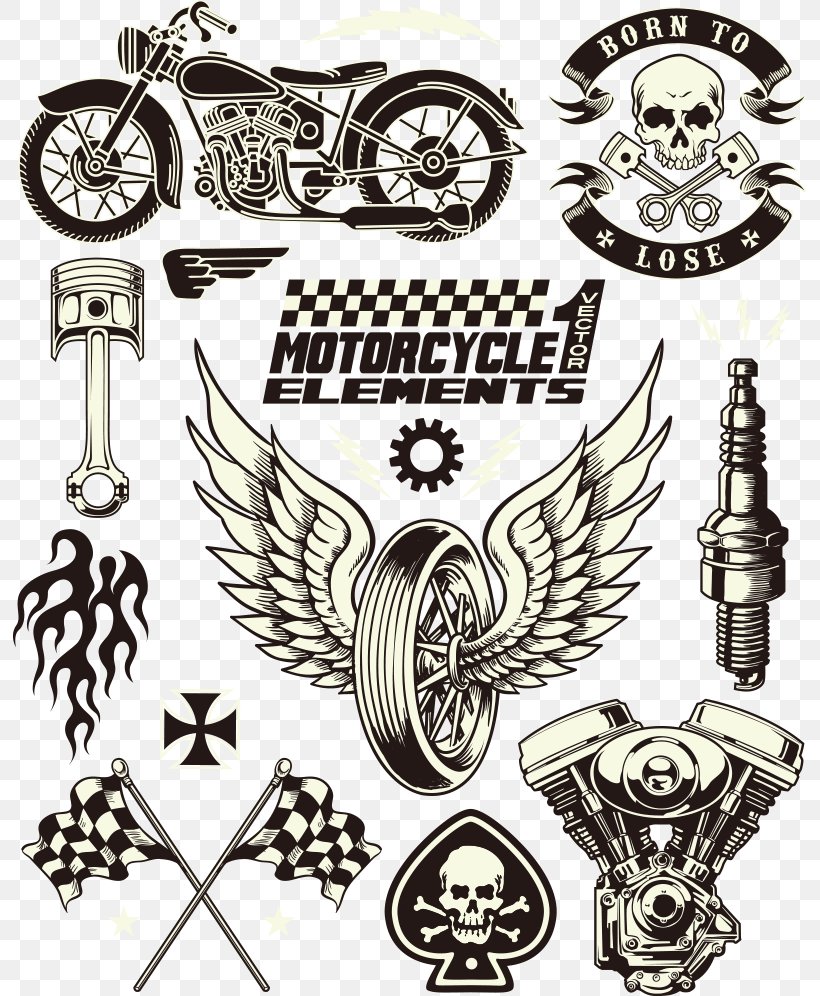 Motorcycle Symbol Clip Art, PNG, 793x996px, Car, Bicycle, Biker, Black And White, Body Jewelry Download Free