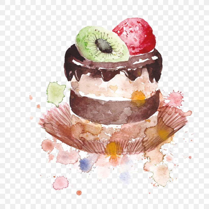 Birthday Cake Macaron Cupcake Waffle, PNG, 1200x1200px, Birthday Cake, Cake, Cream, Cupcake, Dessert Download Free