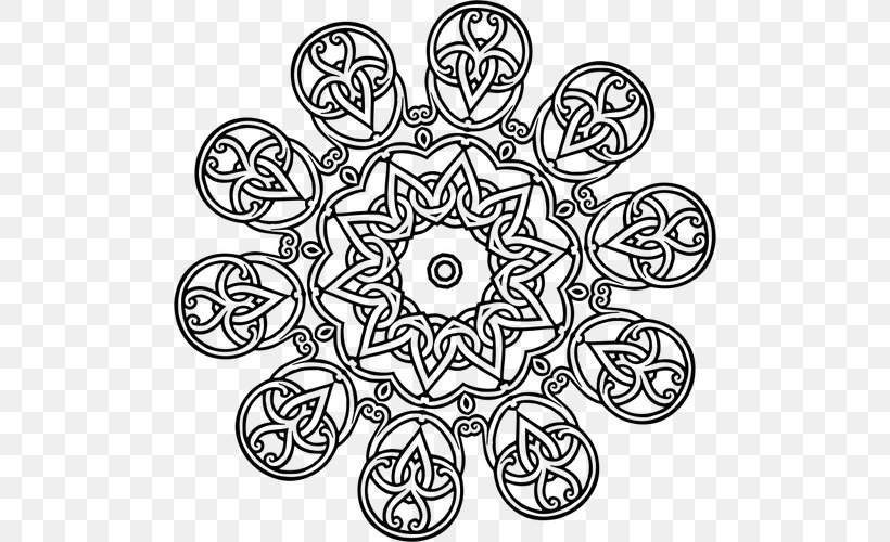 Geometry Mathematics Islamic Geometric Patterns Black And White Symmetry, PNG, 500x500px, Geometry, Art, Black And White, Islamic Geometric Patterns, Line Art Download Free