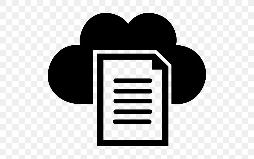 Document Symbol Cloud Computing, PNG, 512x512px, Document, Black And White, Brand, Cloud Computing, Computer Software Download Free