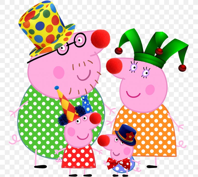 Daddy Pig Circus Clown Mummy Pig, PNG, 747x731px, Daddy Pig, Animation, At The Circus, Baby Toys, Backyardigans Download Free
