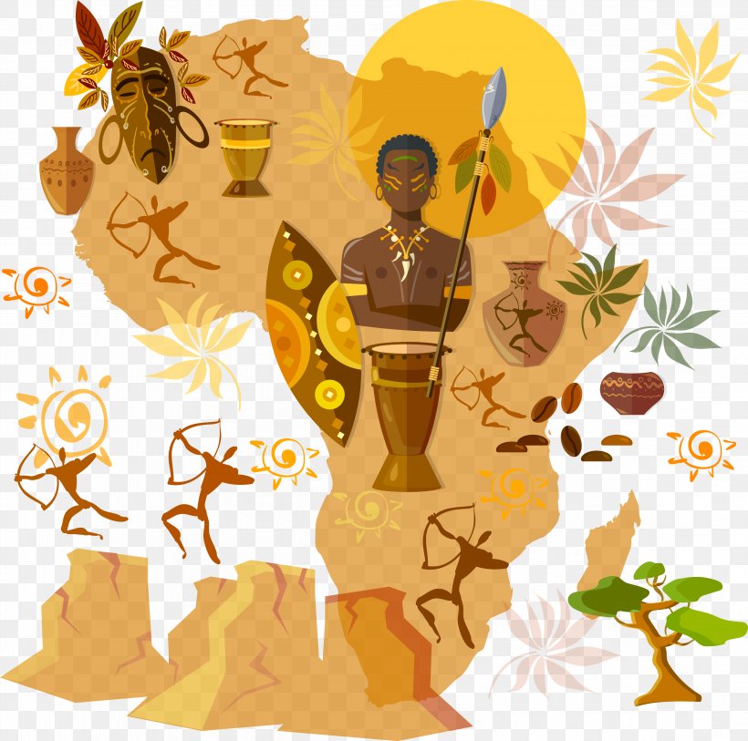 Africa Culture Tribe Illustration, PNG, 4642x4605px, Africa, African
