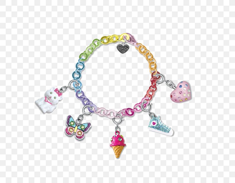 Charm Bracelet Rainbow Loom Pandora Chain, PNG, 640x640px, Watercolor, Cartoon, Flower, Frame, Heart Download Free