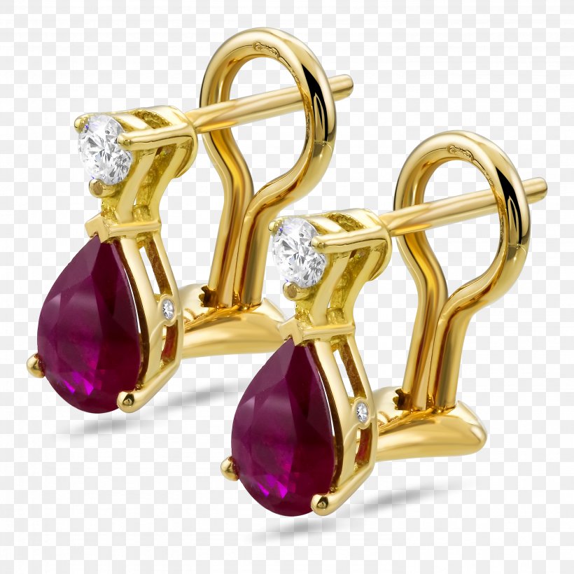 Earring Jewellery Ruby Diamond Gold, PNG, 2967x2967px, Earring, Amethyst, Body Jewelry, Brilliant, Carat Download Free
