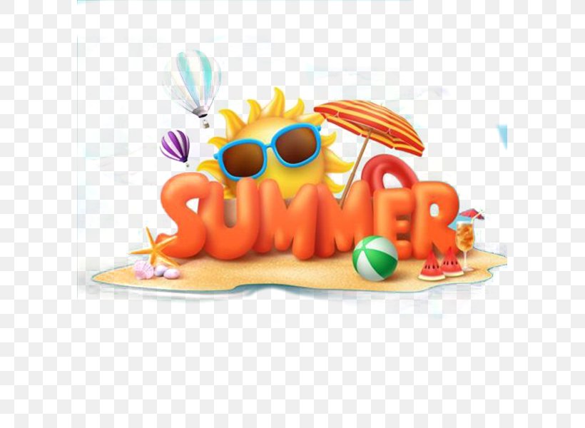 Summer Text Illustration, PNG, 603x600px, 3d Computer Graphics, Summer, Art, Banner, Cartoon Download Free