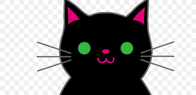 Black Cat Kitten Cartoon Clip Art, PNG, 640x400px, Cat, Bicolor Cat, Black, Black Cat, Carnivoran Download Free