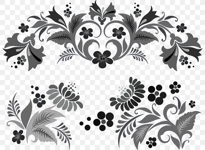 Floral Design Horse Monochrome Pattern, PNG, 800x600px, Floral Design, Animal, Black, Black And White, Branch Download Free