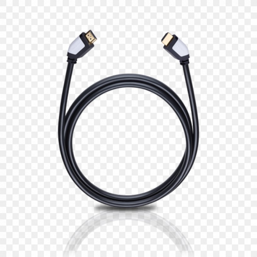 Oehlbach Black Magic High Speed HDMI Cable With Ethernet, PNG, 1200x1200px, Hdmi, Body Jewelry, Cable, Data Transfer Cable, Electrical Cable Download Free
