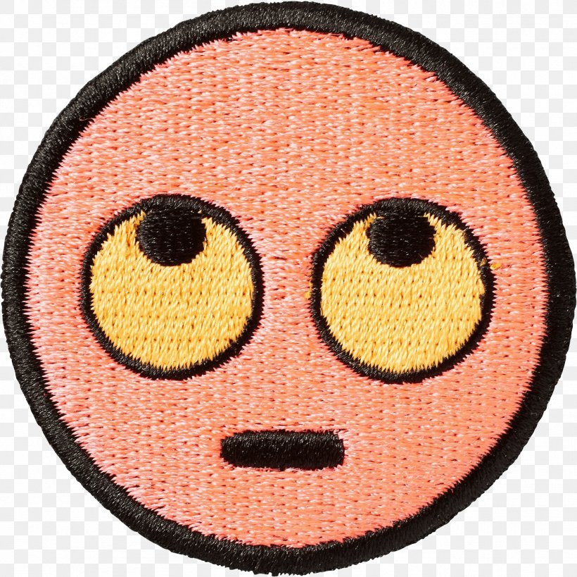 Sticker Emoji Smiley Face Embroidered Patch, PNG, 1354x1354px, Sticker, Embroidered Patch, Embroidery, Emoji, Eye Download Free