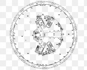 Cad Floor Plan - 30 St Mary Axe Floor Plan Line Art Clock PNG