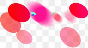 Red Simple Circle Halo Floating Material - Light Gratis PNG