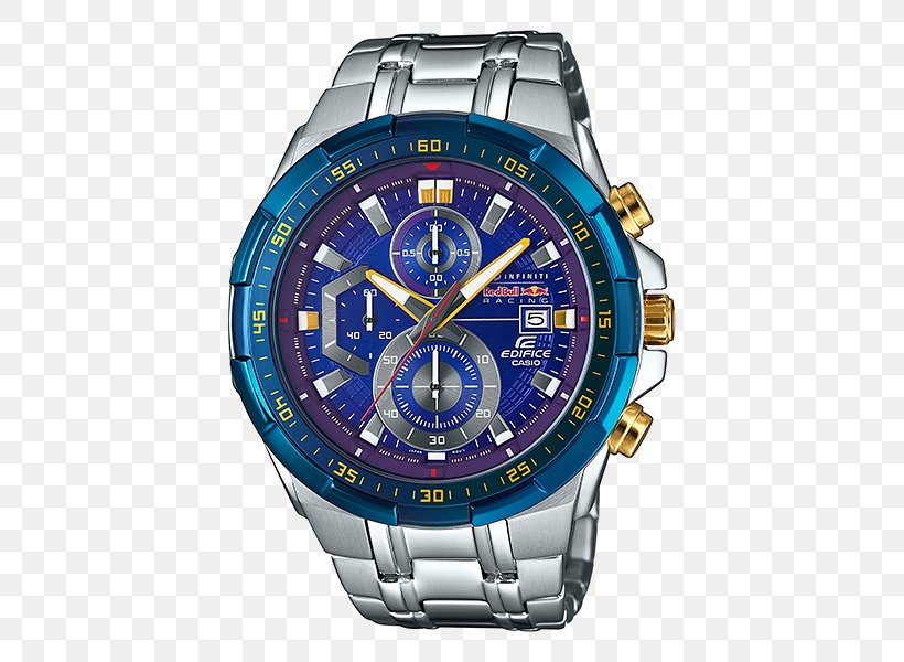 Casio Edifice Watch G-Shock Chronograph, PNG, 500x600px, Casio Edifice, Blue, Brand, Casio, Casio Edifice Ef539d Download Free