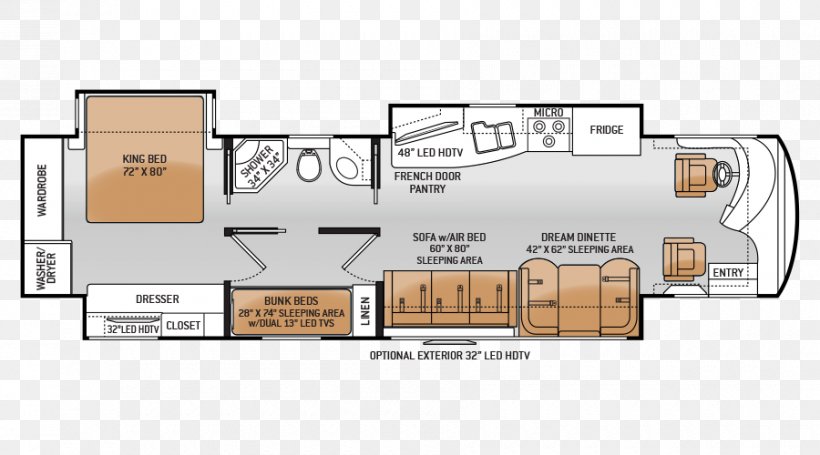Floor Plan Campervans Motorhome Bunk Bed, PNG, 900x500px, Floor Plan, Area, Bed, Bunk Bed, Campervans Download Free