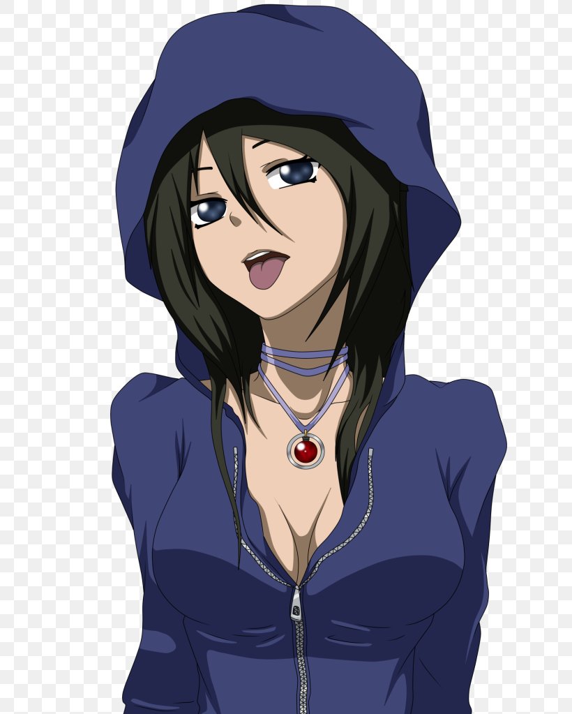 Hoodie Black Hair Hat Brown Hair Blue, PNG, 682x1023px, Watercolor, Cartoon, Flower, Frame, Heart Download Free