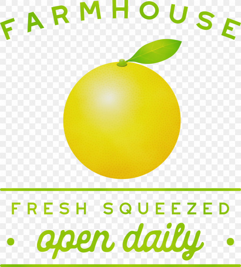 Lemon Logo Font Plant Yellow, PNG, 2704x2999px, Farmhouse, Biology, Citrus, Fresh Squeezed, Fruit Download Free