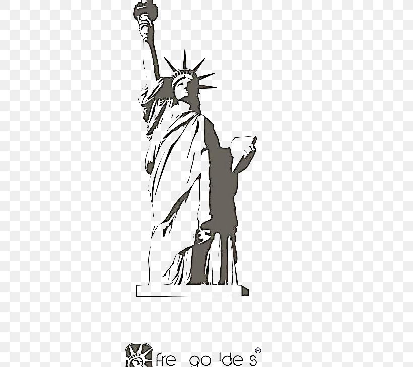 Statue Of Liberty Building, PNG, 663x730px, Statue Of Liberty, Architecture, Black And White, Building, Cartoon Download Free
