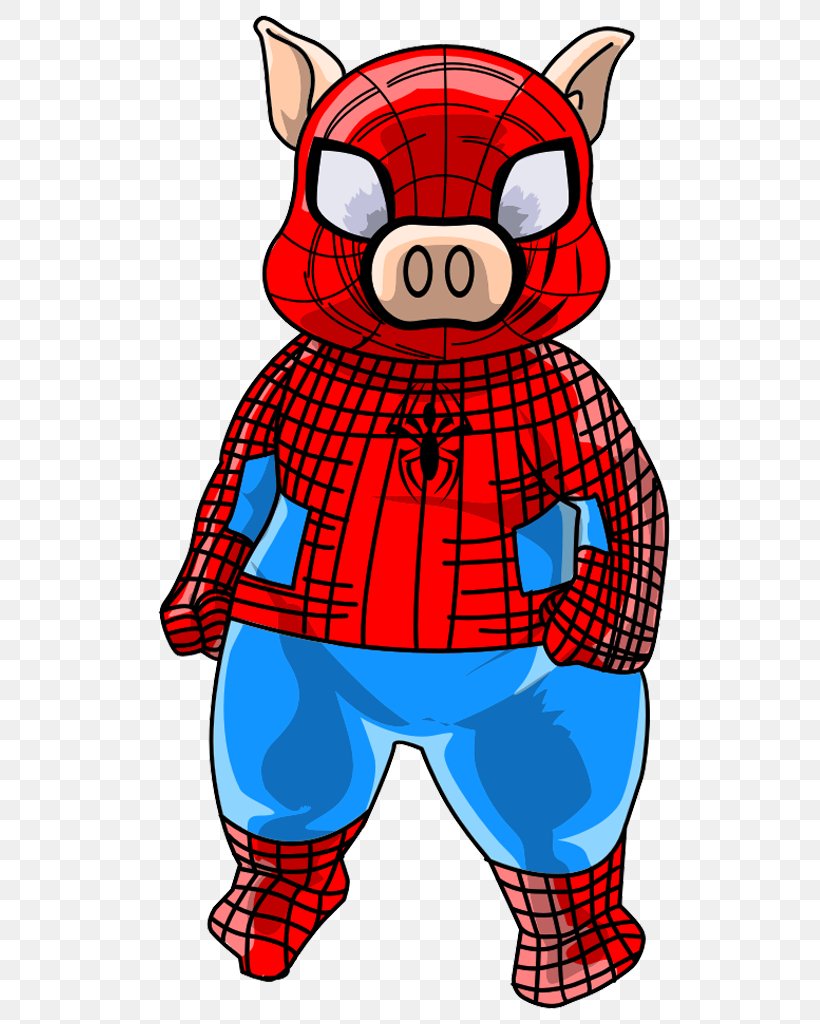 Spider Pig Costume T-shirt Spider-Man, PNG, 768x1024px, Pig, Animal, Art, Artwork, Cartoon Download Free