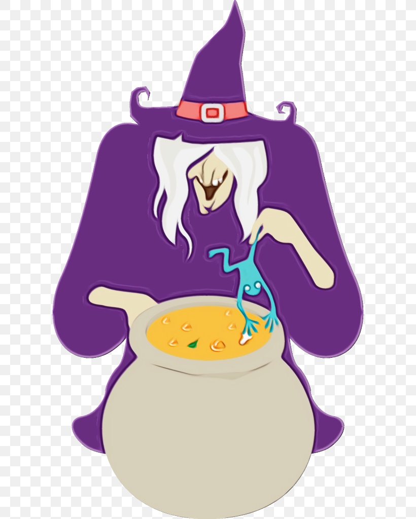 Cauldron Purple Cartoon Cookware And Bakeware Hat, PNG, 616x1024px, Watercolor, Cartoon, Cauldron, Cookware And Bakeware, Hat Download Free