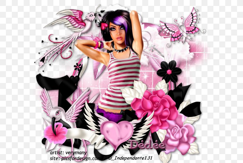 Graphic Design Black Hair Pink M Font, PNG, 600x550px, Black Hair, Album Cover, Art, Flower, Hair Download Free