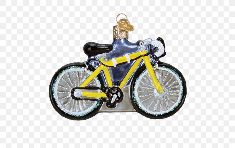 Christmas Ornament Bicycle Glass Gift, PNG, 516x516px, Christmas Ornament, Bicycle, Bicycle Accessory, Bicycle Frame, Bicycle Part Download Free