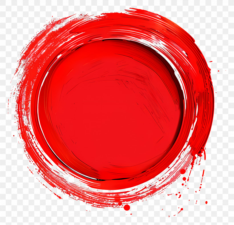Red Circle - Red Painted Circle PNG
