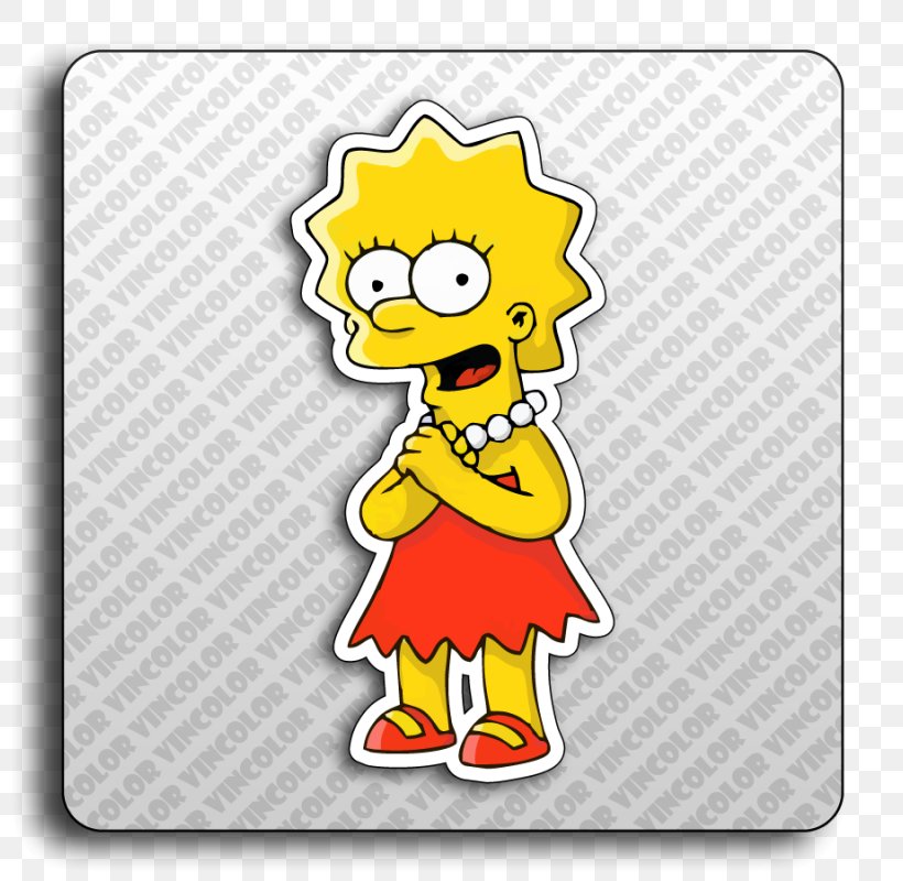 Smiley Lisa Simpson Material Font, PNG, 800x800px, Smiley, Animated Cartoon, Area, Cartoon, Fictional Character Download Free
