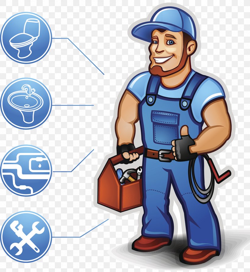 Professional Home Repair Workers, PNG, 1053x1146px, Water Pipe, Cartoon, Clip Art, Human Behavior, Illustration Download Free