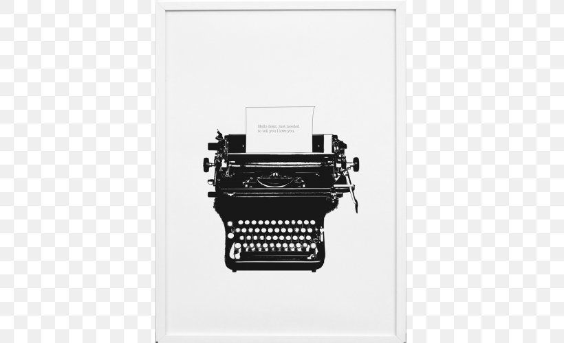 Typewriter Poster Printing Art, PNG, 500x500px, Typewriter, Art, Decorative Arts, Interior Design Services, Office Equipment Download Free