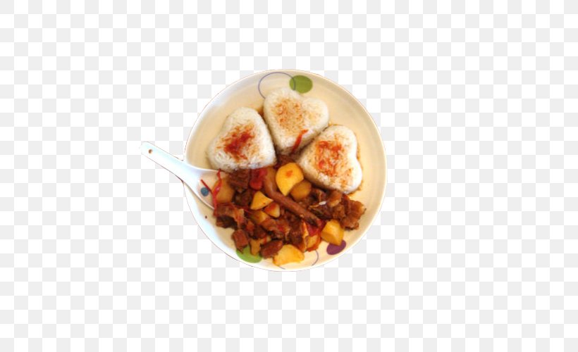 Vegetarian Cuisine Full Breakfast Sirloin Steak Rice, PNG, 500x500px, Vegetarian Cuisine, Breakfast, Cooked Rice, Cuisine, Dish Download Free