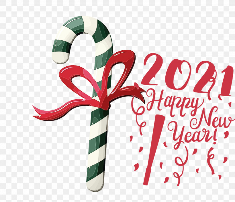 Candy Cane, PNG, 3000x2585px, 2021 Happy New Year, 2021 New Year, Candy Cane, Christmas Day, Christmas Ornament Download Free