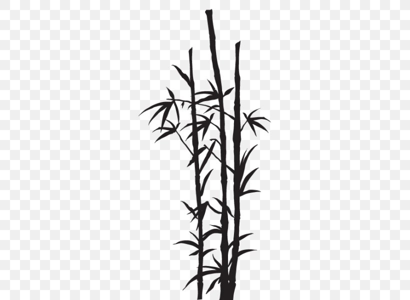 Stencil Wall Bamboo Sketch, PNG, 600x600px, Stencil, Bamboo, Black And White, Branch, Decal Download Free