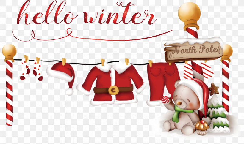 Hello Winter Winter, PNG, 3000x1775px, Hello Winter, Animation, Bauble, Cartoon, Christmas Day Download Free
