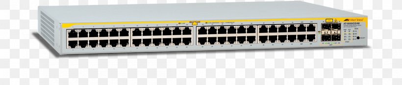 Allied Telesis Network Switch Gigabit Ethernet Computer Network Small Form-factor Pluggable Transceiver, PNG, 1200x256px, 19inch Rack, Allied Telesis, Computer Network, Computer Port, Electronics Accessory Download Free