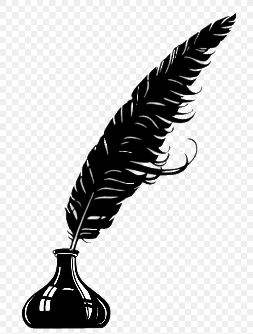 Quill Fountain Pen Paper Clip Art, PNG, 800x1082px, Quill, Beak, Bird, Black And White, Desk Download Free