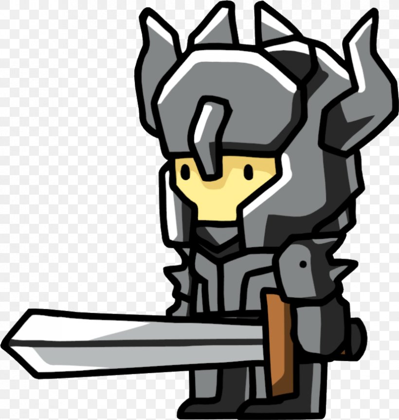 Scribblenauts Unlimited Scribblenauts Remix Knight Character, PNG, 826x870px, Scribblenauts, Armour, Art, Artwork, Black Knight Download Free