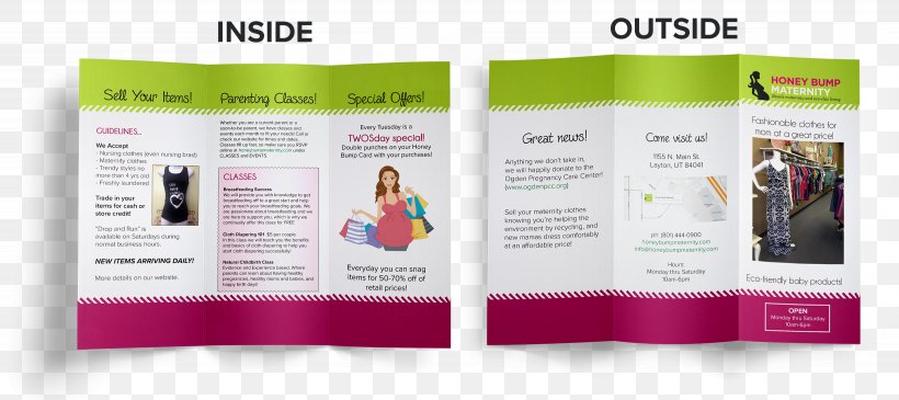 Brochure Advertising Pamphlet Pregnancy, PNG, 2460x1097px, Brochure, Advertising, Brand, Business, Honey Download Free