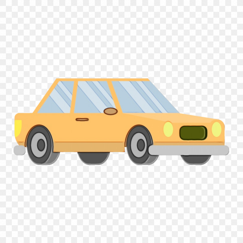 Compact Car Car Model Car Yellow Automobile Engineering, PNG, 900x900px, Watercolor, Automobile Engineering, Car, Compact Car, Model Car Download Free