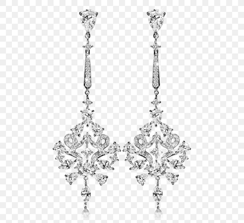 Earring Jewellery Diamond Clothing Accessories, PNG, 530x750px, Earring, Black And White, Body Jewellery, Body Jewelry, Carat Download Free
