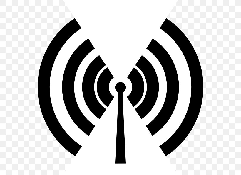 AM Broadcasting Radio Wireless, PNG, 564x597px, Am Broadcasting, Beacon, Black And White, Fm Broadcasting, Handheld Devices Download Free