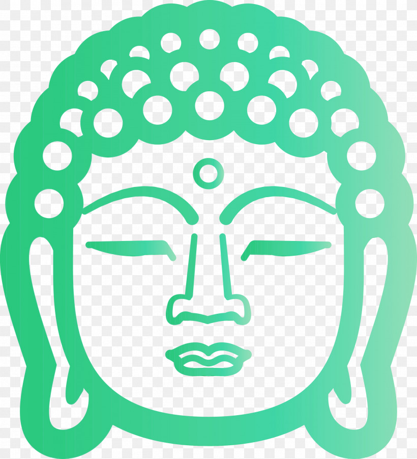 Green Head Turquoise Line Art Circle, PNG, 2728x3000px, Buddha, Circle, Green, Head, Line Art Download Free