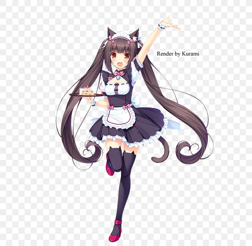 Nekopara Chocolate Catgirl Neko Works, PNG, 620x800px, Watercolor, Cartoon, Flower, Frame, Heart Download Free