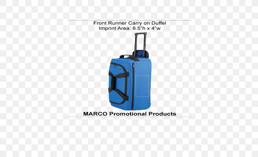 Hand Luggage Bag Promotional Merchandise, PNG, 500x500px, Hand Luggage, Bag, Baggage, Brand, Electric Blue Download Free