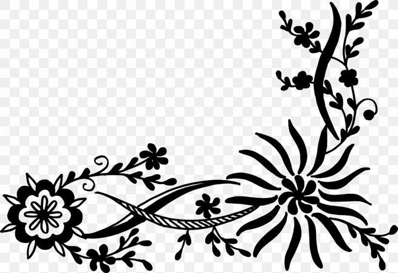 Floral Design Illustration Leaf Visual Arts Twig, PNG, 1024x703px, Floral Design, Art, Black, Blackandwhite, Botany Download Free