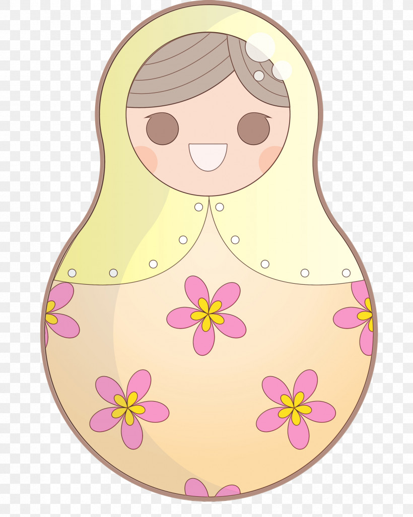 Cartoon Character Pink M Pattern Flower, PNG, 2396x3000px, Colorful Russian Doll, Cartoon, Character, Character Created By, Flower Download Free
