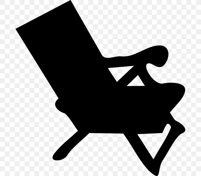 Chair Beach Clip Art, PNG, 693x720px, Chair, Beach, Black, Black And White, Chaise Longue Download Free