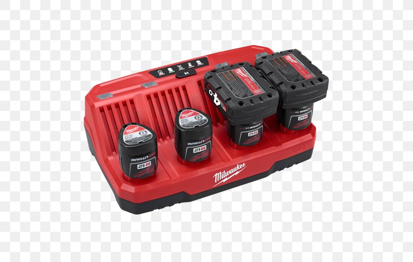 Battery Charger Milwaukee M12 2-Tool Combo Kit 2497-22 Electric Battery Lithium-ion Battery Battery Pack, PNG, 520x520px, Battery Charger, Ampere Hour, Battery Pack, Cordless, Electric Battery Download Free