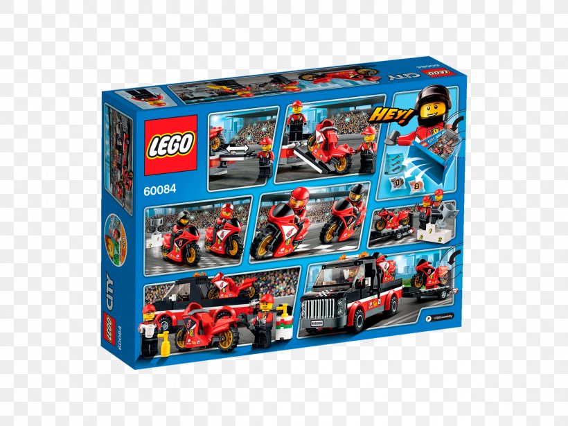 LEGO 60084 City Racing Bike Transporter Car Motorcycle Bicycle, PNG, 2400x1800px, Car, Bicycle, Game, Lego, Lego City Download Free